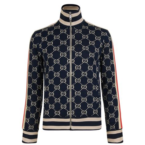 gucci tracksuit jacquard|Gucci jacquard track jacket.